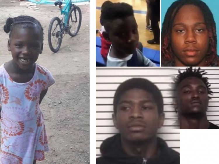 Five teenagers are in custody after a shooting in which an 8-year-old girl was killed