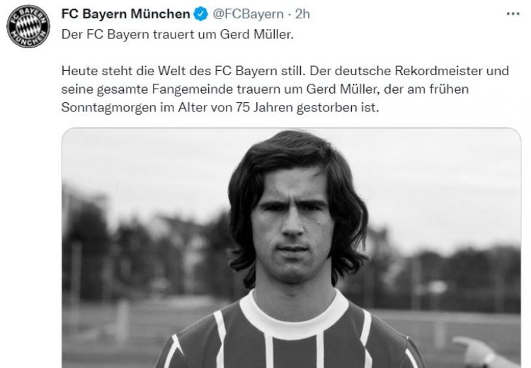 German soccer legend Gerd Müller dies at 75