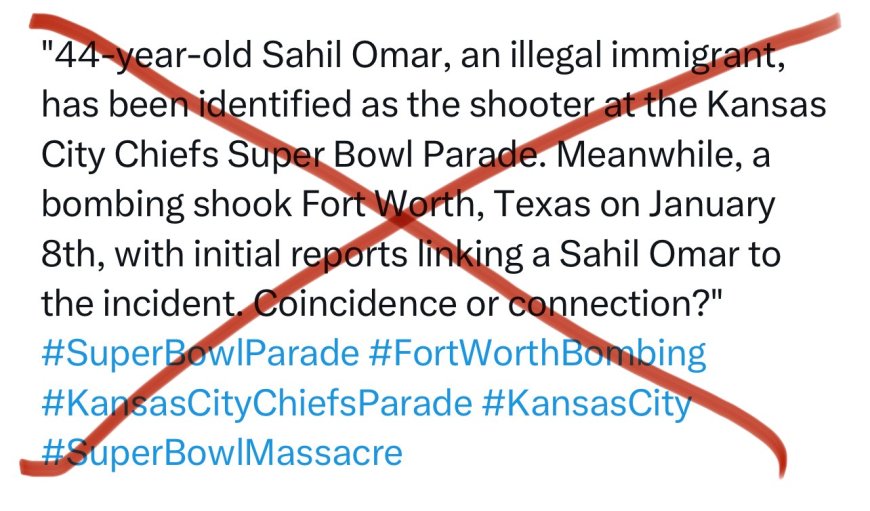 Sahil Omar is not the Kansas City shooter